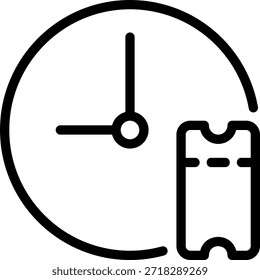 tickets line icon illustration vector