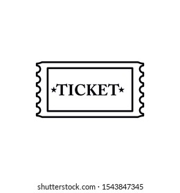 Tickets line icon for web, mobile and infographics. Vector black icon isolated on white background.