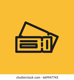 Tickets, linear icon