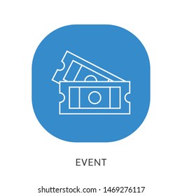 Tickets outline icon, line vector sign