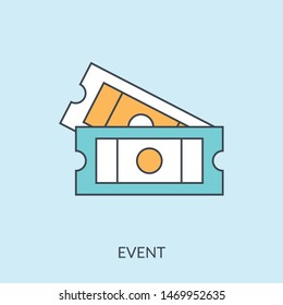 Tickets outline icon, line vector sign