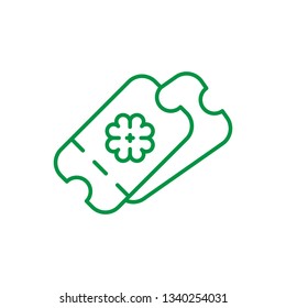 Tickets Outline Vector Icon