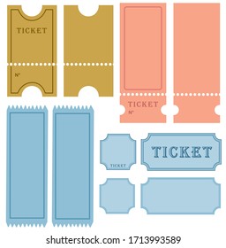 Tickets pass set entertainment  vector