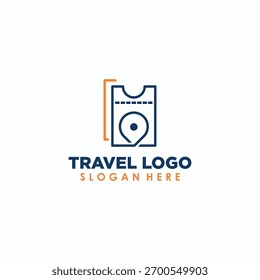 tickets point logo design concept, travel logo design vector