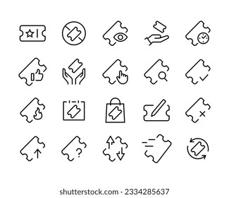 Iconos de línea de vectores relacionados con las entradas. Contiene íconos como Pájaro temprano, oferta combinada, iconos de línea de boleto móvil definidos, trazo editable aislado en blanco, ilustración de contorno vectorial lineal, logotipo de símbolo