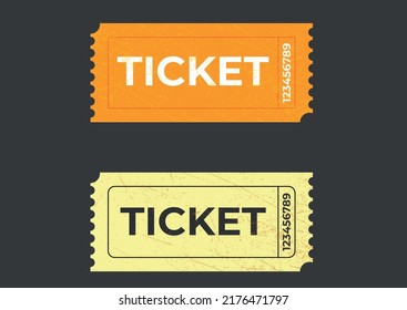 Entradas en estilo retro. Adecuado para cine, circo, teatro, casino.