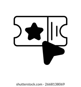 Tickets Icono de selección Ilustración de stock de Vector