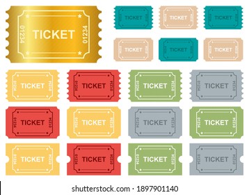 Tickets set vector design illustration isolated on white background