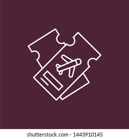 Tickets for traveling vector icon