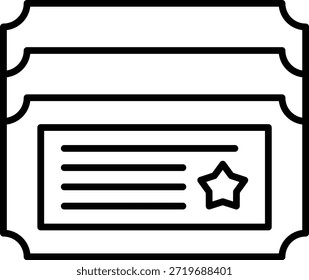 Icono de Vector de entradas. Se puede utilizar para aplicaciones de impresión, móviles y de Web.