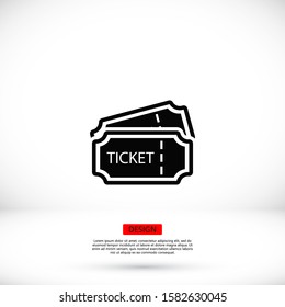 Tickets vector icon. Cinema tickets symbol. Linear style sign for mobile concept and web design vector icon. Tickets symbol illustration. vector icon Pixel vector graphics