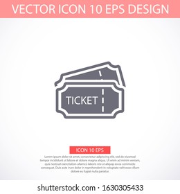 Tickets vector icon. Cinema tickets symbol. Linear style sign for mobile concept and web design vector icon. Tickets symbol illustration. vector icon Pixel vector graphics