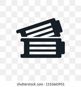 Tickets vector icon isolated on transparent background, Tickets logo concept