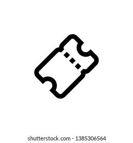 Tickets vector icon isolated on white background