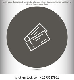 tickets vector icon , Lorem ipsum flat design