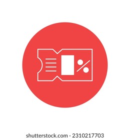 Icono de vector de entradas con colores de fondo de moda que pueden editar o modificar fácilmente

