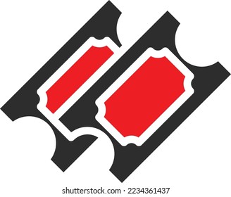 Tickets Vector Icon which is suitable for commercial work and easily modify or edit it
