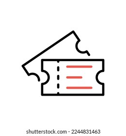 Tickets vector line, outline icon.