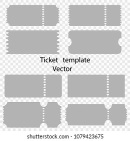 Tickets vector on an isolated background, templates. Tickets to the cinema, theater, circus.