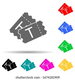 tickets to the zoo multi color style icon. Simple glyph, flat vector of zoo icons for ui and ux, website or mobile application