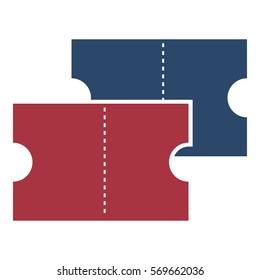 Tickets_OnlineMovie icon - Flat design, glyph style icon - Colored
