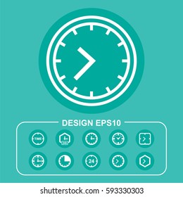Ticking icon stock vector illustration. Flat design.