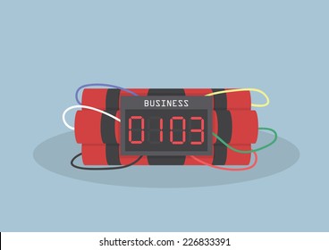 Ticking Time Bomb, Business Concept, VECTOR, EPS10