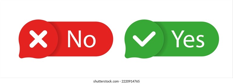 Ticks and crosses set icon. Checkmark, reject, rejection, confirm, confirmation, answer option, accept, decline, test, agreement. Vote yes or no. Vector line icon on a white background