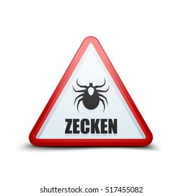 Ticks danger sign (Non-English text - Ticks)