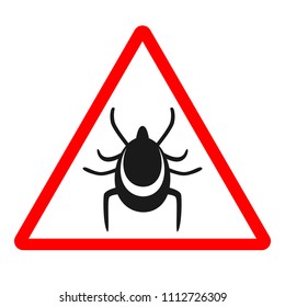 TICKS DANGER sign. Vector.