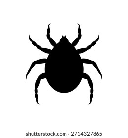 Ticks icon, Silhouette of ticks. Flat vector illustration design isolated on white background.