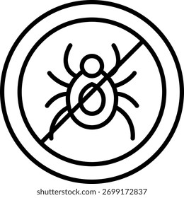 Design de ícone de vetor de linha de tiques