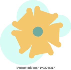 Tickseed flower, icon illustration, vector on white background