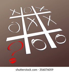 ticktacktoe game vector illustration