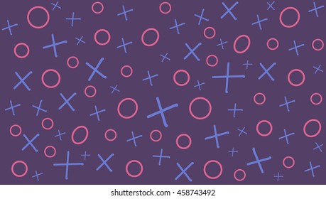 Tic-tac with dark violet background