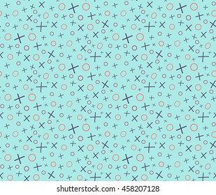 Tic-tac-toe with blue background