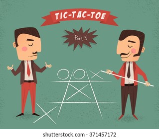 Tic-Tac-Toe game, concept illustration. Part 5