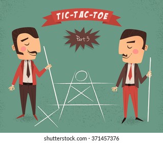 Tic-Tac-Toe game, concept illustration. Part 3