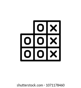 tic-tac-toe game icon. Element of minimalistic icons for mobile concept and web apps. Thin line icon for website design and development, app development