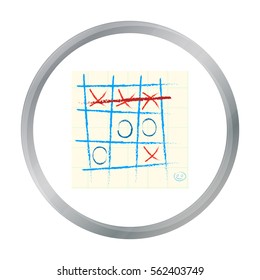 Tic-tac-toe icon in pattern