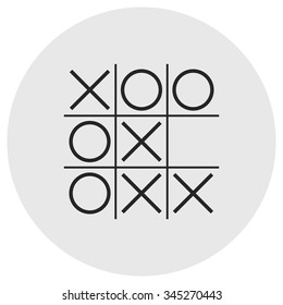 Tic-tac-toe icon . Vector illustration.