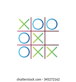 Tic-tac-toe icon . Vector illustration.
