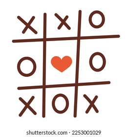 Tic-tac-toe in naive retro groovy style