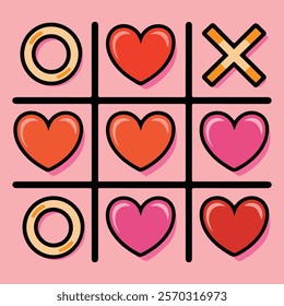 Tic-tac-toe t-shirt design and Tic-tac-toe game vector art.