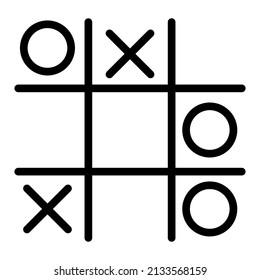 Tic-tac-toe im Vintage-Stil. brüchiger Hintergrund. Vektorgrafik. Stockbild.