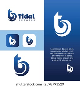 Tidal Browser Logo Design Template - A New Creative Logo For Browsers or Any Other Companies , TB,TO,TC Logo