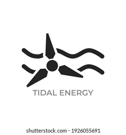 tidal energy icon. environment, alternative, sustainable and renewable energy symbol. isolated vector image