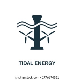 Tidal Energy icon. Simple element from alternative energy collection. Creative Tidal Energy icon for web design, templates, infographics and more