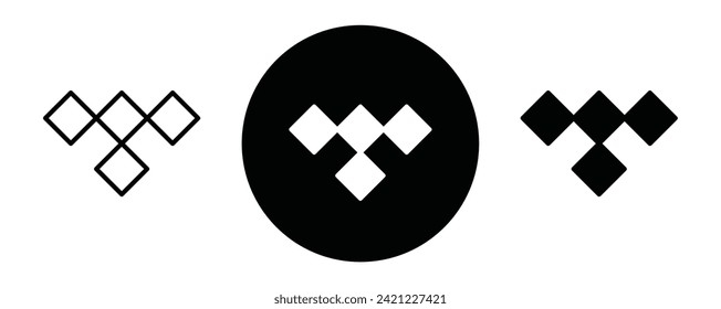Colección o conjunto de iconos de contorno de marea. Arte de línea vectorial Tidal Thin