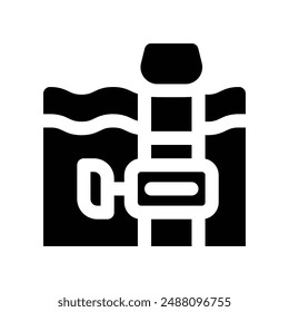 tidal power icon. vector glyph icon for your website, mobile, presentation, and logo design.